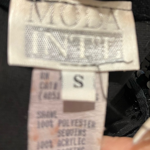 Moda International Off-the-Shoulder Sequin BodyCon Sz S Dress Black - Picture 8 of 8